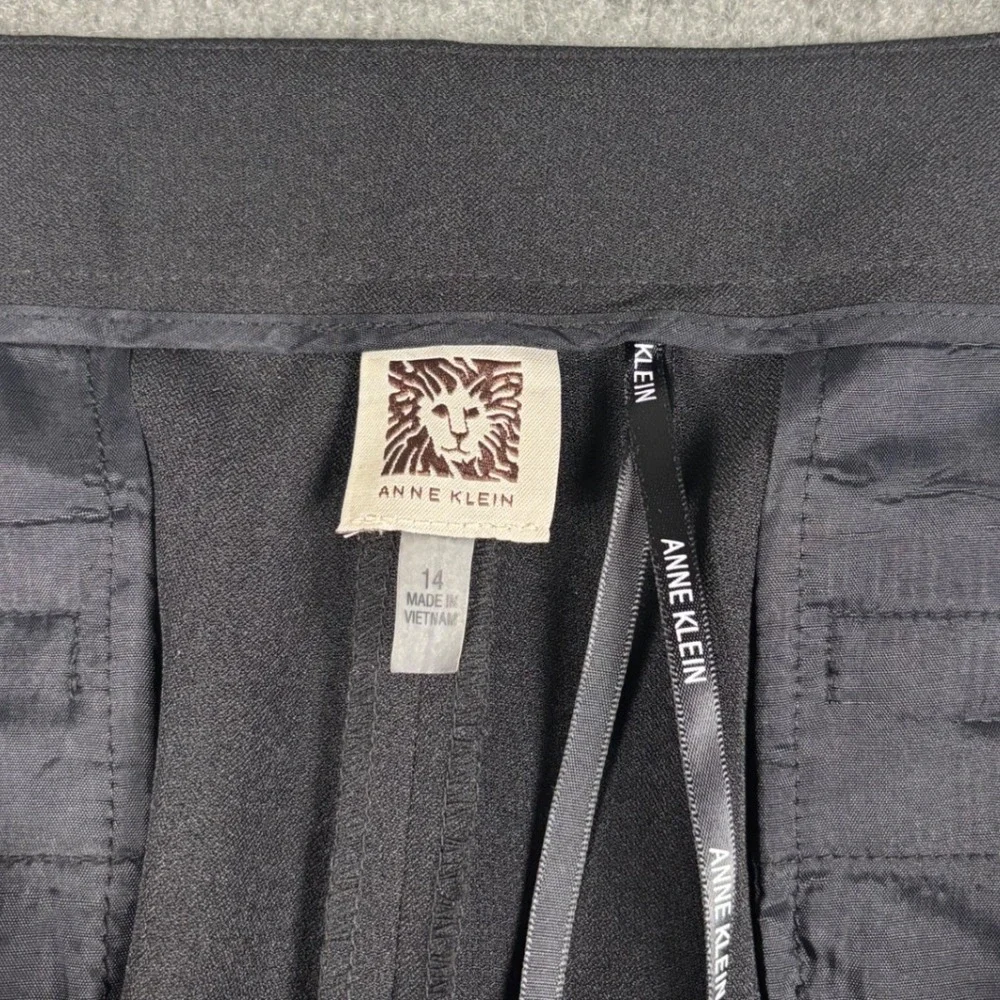 Anne Klein Dress Pants Slim Fit Trousers Size 14 Black‎ 10630838-169
